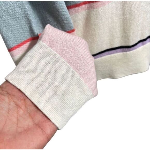 Splendid NWT ! XSmall Multicolored Shore Striped Ribbed Pullover Sweater - Picture 8 of 13